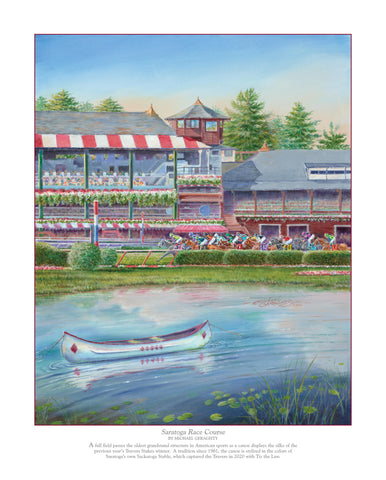 2022 Saratoga Race Meet Cover Painting